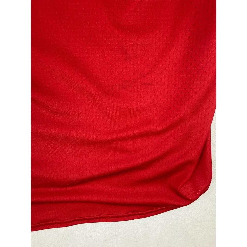 Adidas Velocity Jersey Mens 40 Red White Short Sleeve‎ Number 10 Mesh Baseball